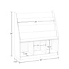 White Kids Bookrack with 3-Cubbies