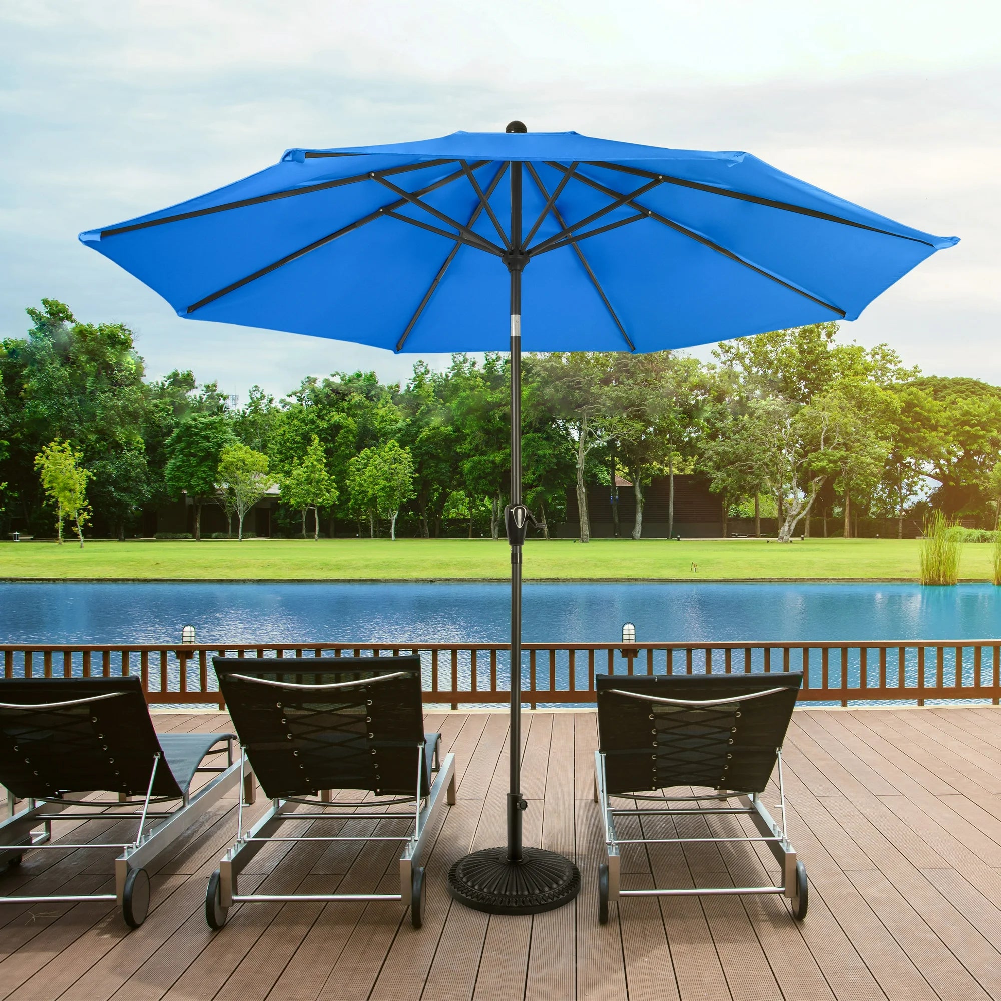 Patio Umbrella Top ONLY (Brilliant Blue)