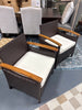 (Set of 2) Outdoor Wicker Conversation Chairs - Off White SHOWROOM ITEM