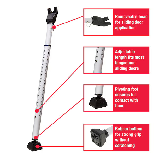 Adjustable Steel Sliding Patio Door Security Bar