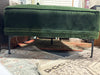 1pc Rae Velvet Upholstered Chaise - Green Cotton Blend SHOWROOM ITEM