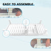 1-Piece Plastic Outdoor Chaise Lounge with Retractable Tray