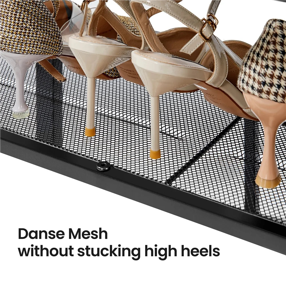 6-Tier Shoes Rack Shelf Organizer with Storage Box Rustic Brown