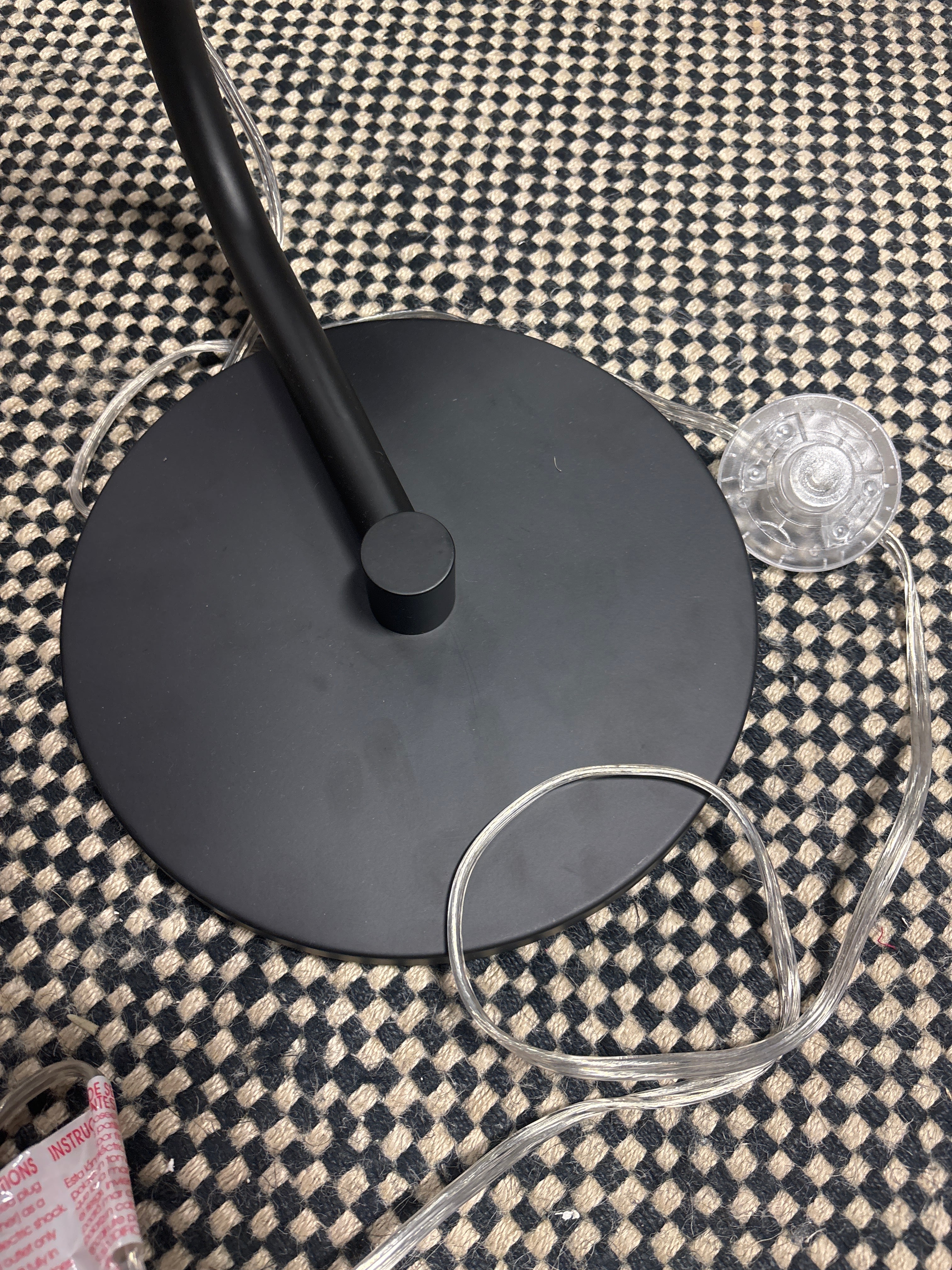 Smoked Glass Floor Lamp - Black SHOWROOM ITEM