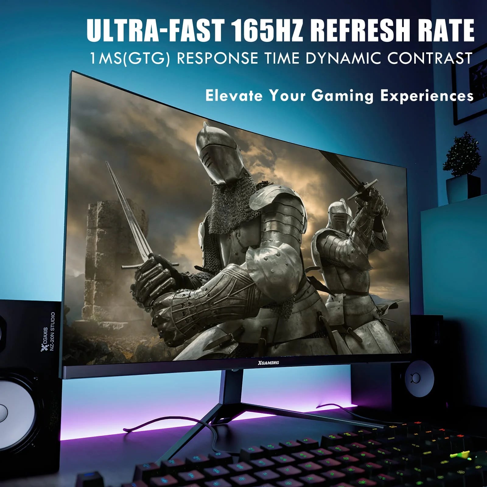 Gaming Computer Monitor Tall Curved Gaming Monitor, Ultra Wide PC Monitor, Metal Black – Salvage ...