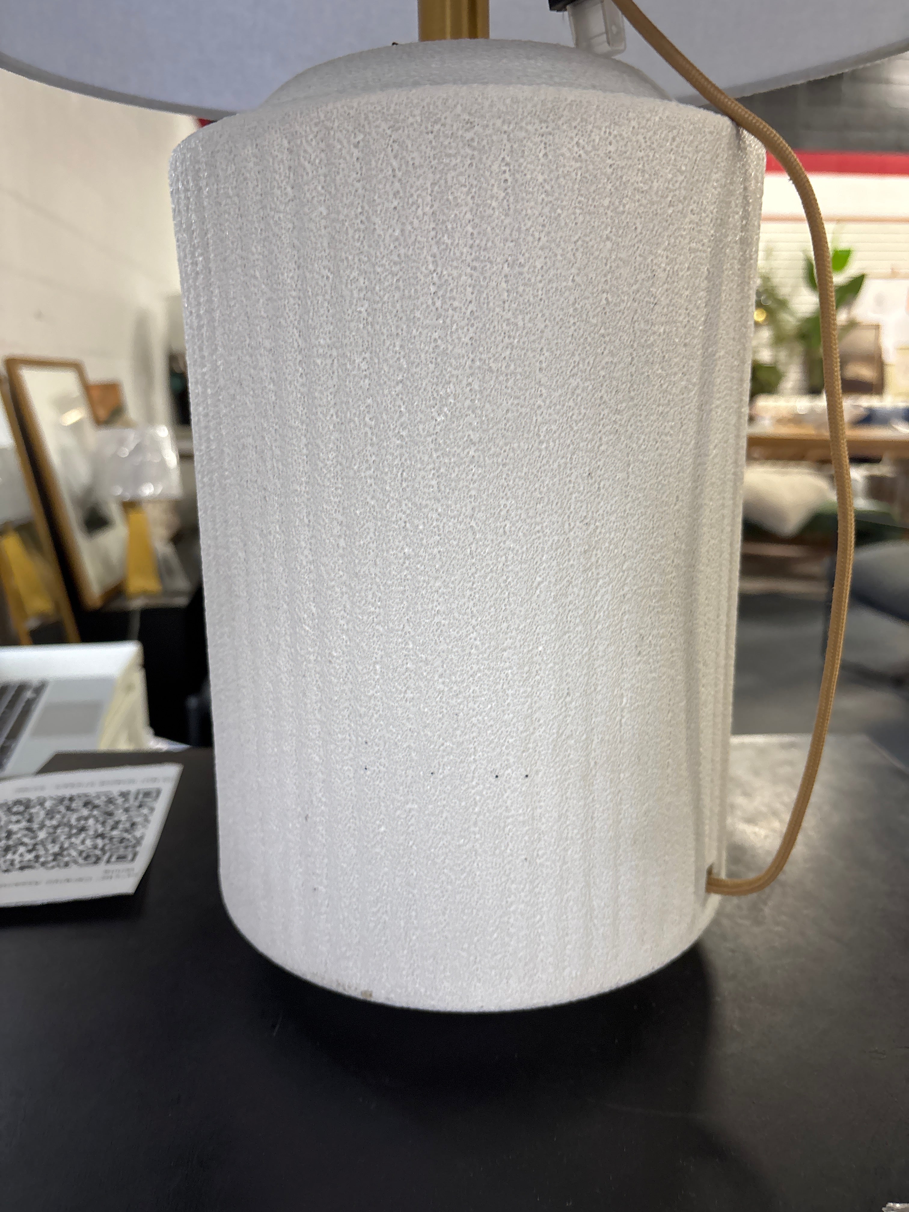 24"x16" Ceramic Assembled Table Lamp - White SHOWROOM ITEM