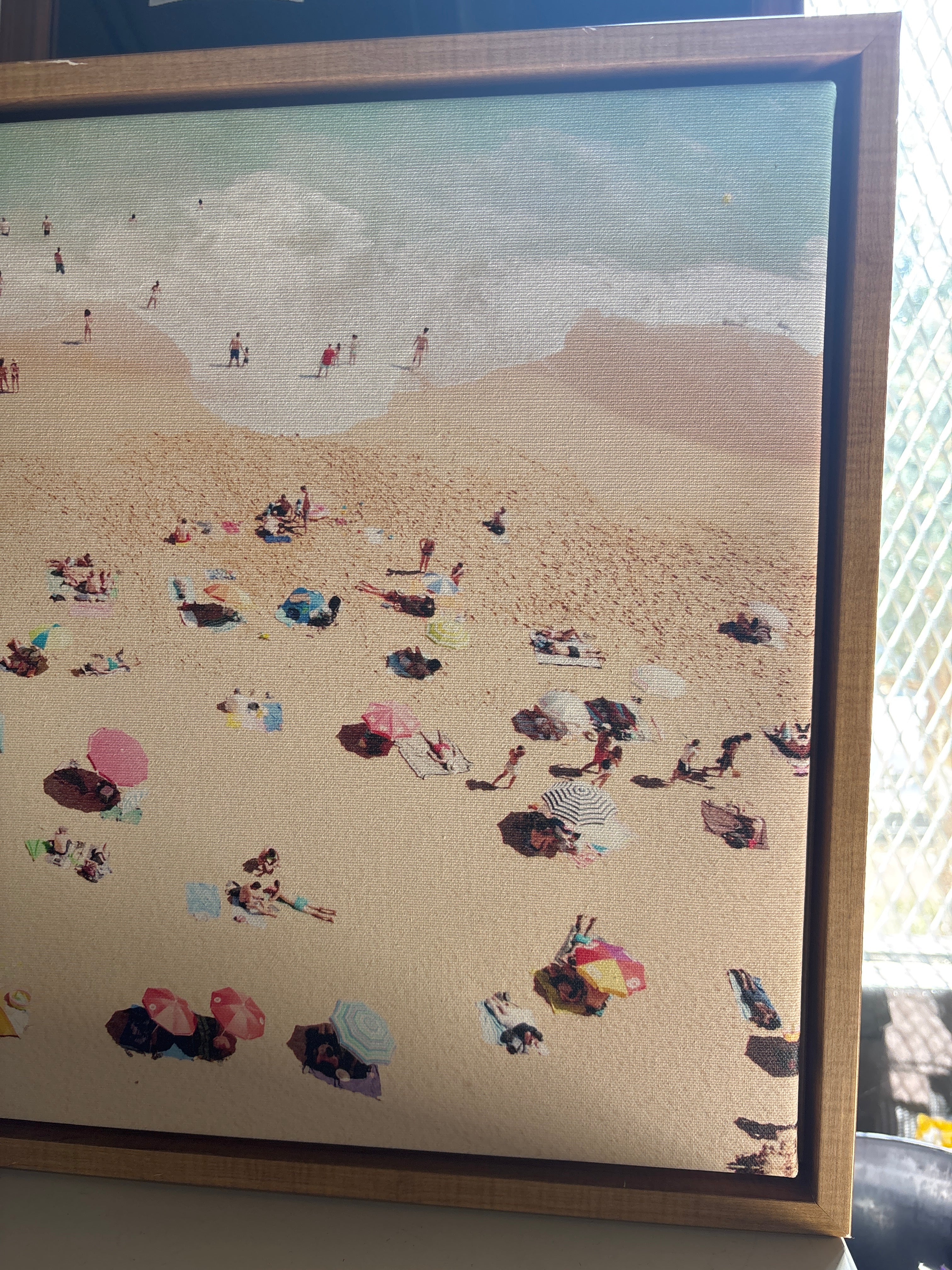 23" x 16" Seaside 1 Beach Framed Canvas Wall Art SHOWROOM ITEM