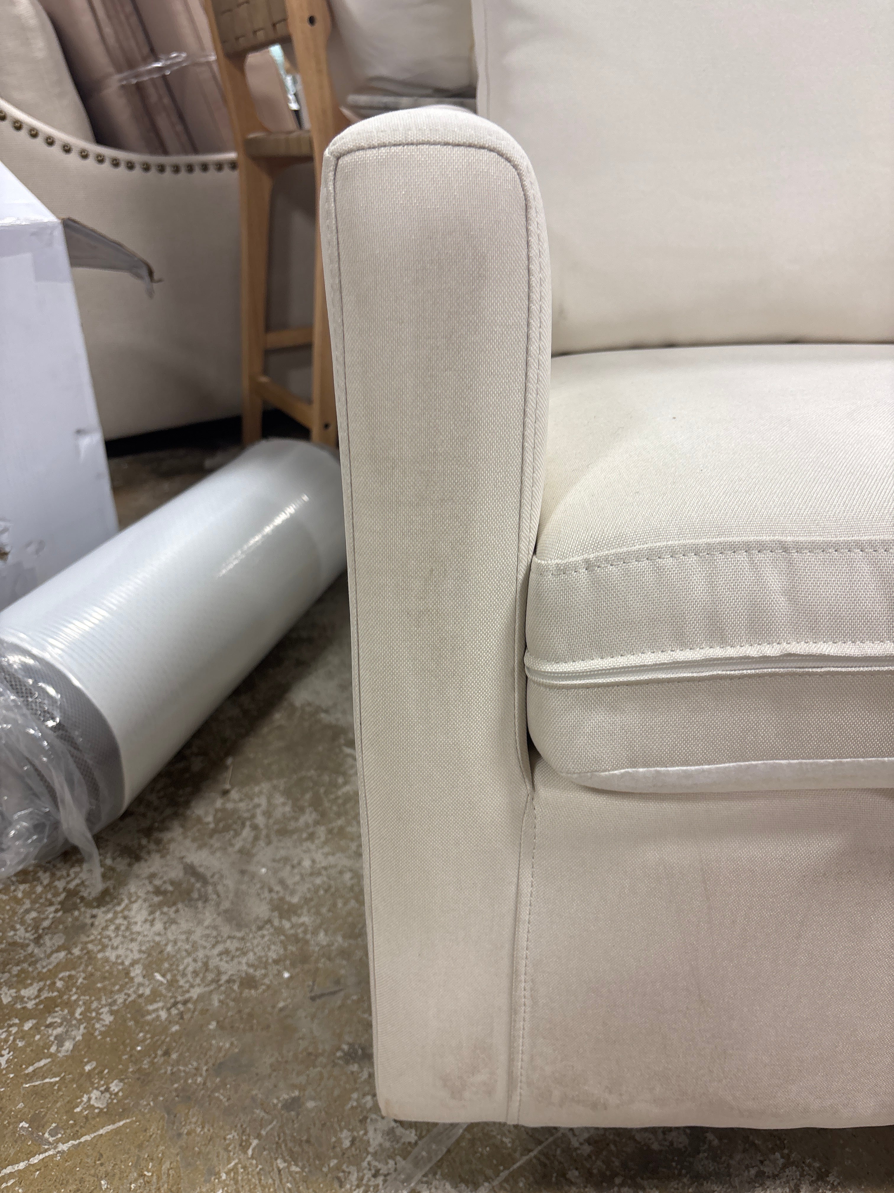 Delta Children Adley Nursery Glider Swivel Chair - Cream SHOWROOM ITEM