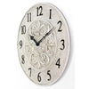 Blanc Fleur Weathered Off-White Outdoor 15-inch Analog Wall Clock
