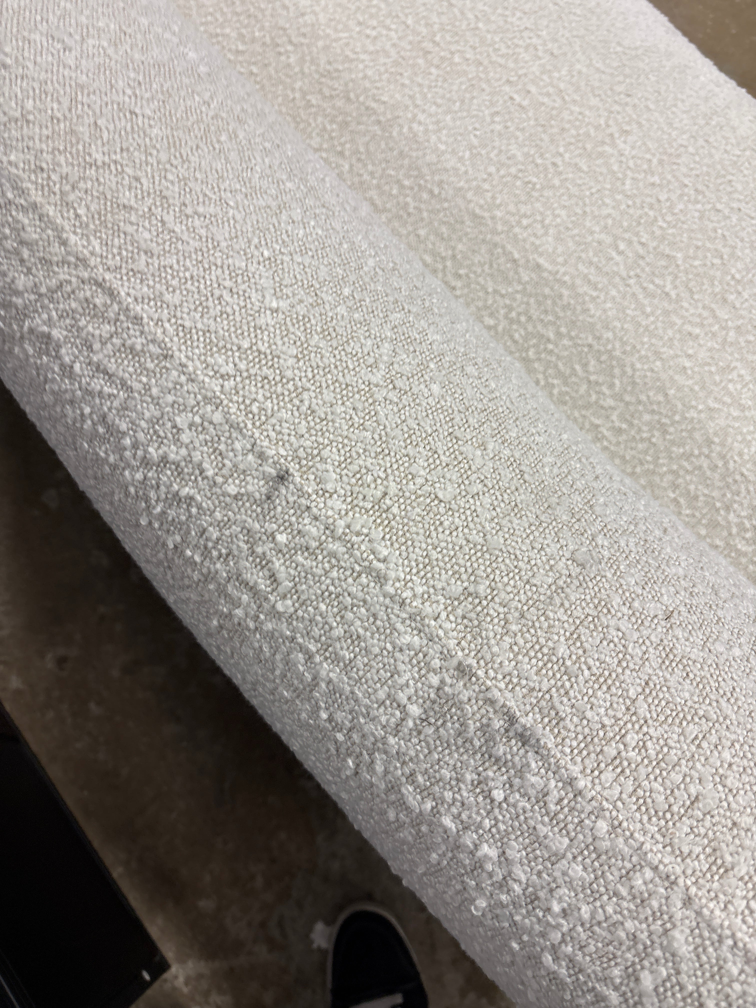 Foyzul 90" Rolled Arm Chesterfield Sofa - Cream Boucle SHOWROOM ITEM