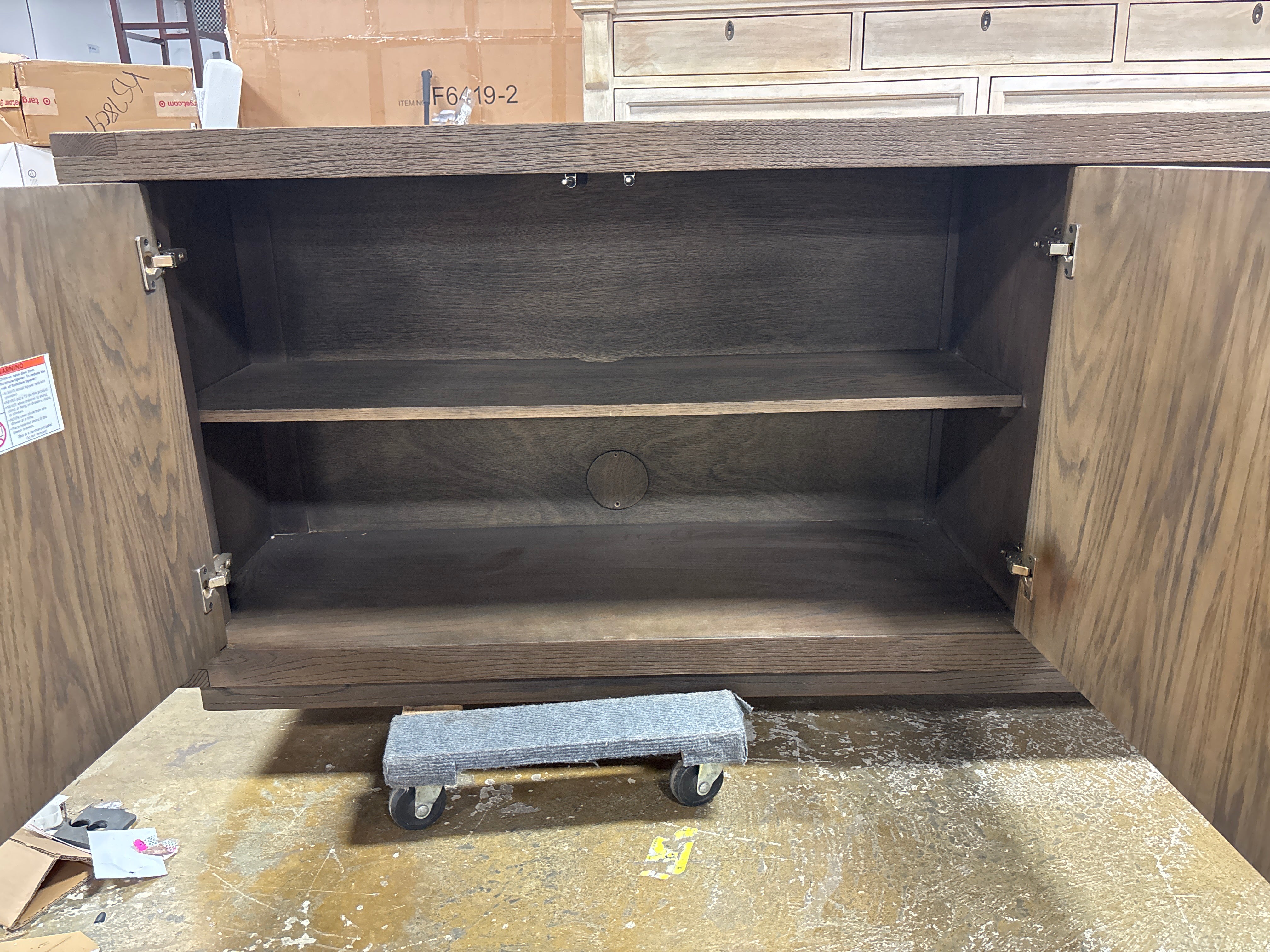 94"  Nemo Solid Wood Sideboard - Worn Oak SHOWROOM ITEM