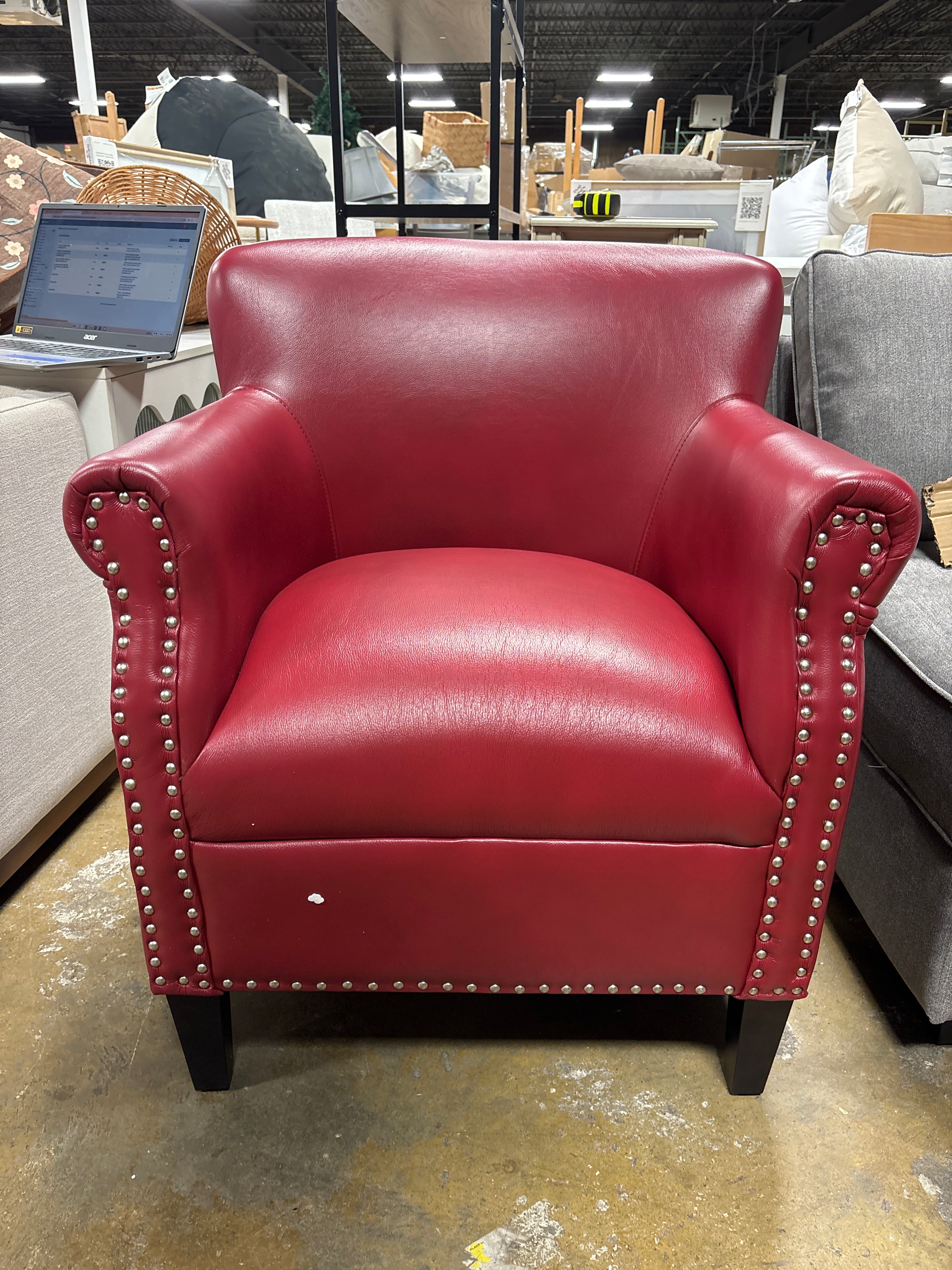 Gail Faux Leather Armchair SHOWROOM ITEM