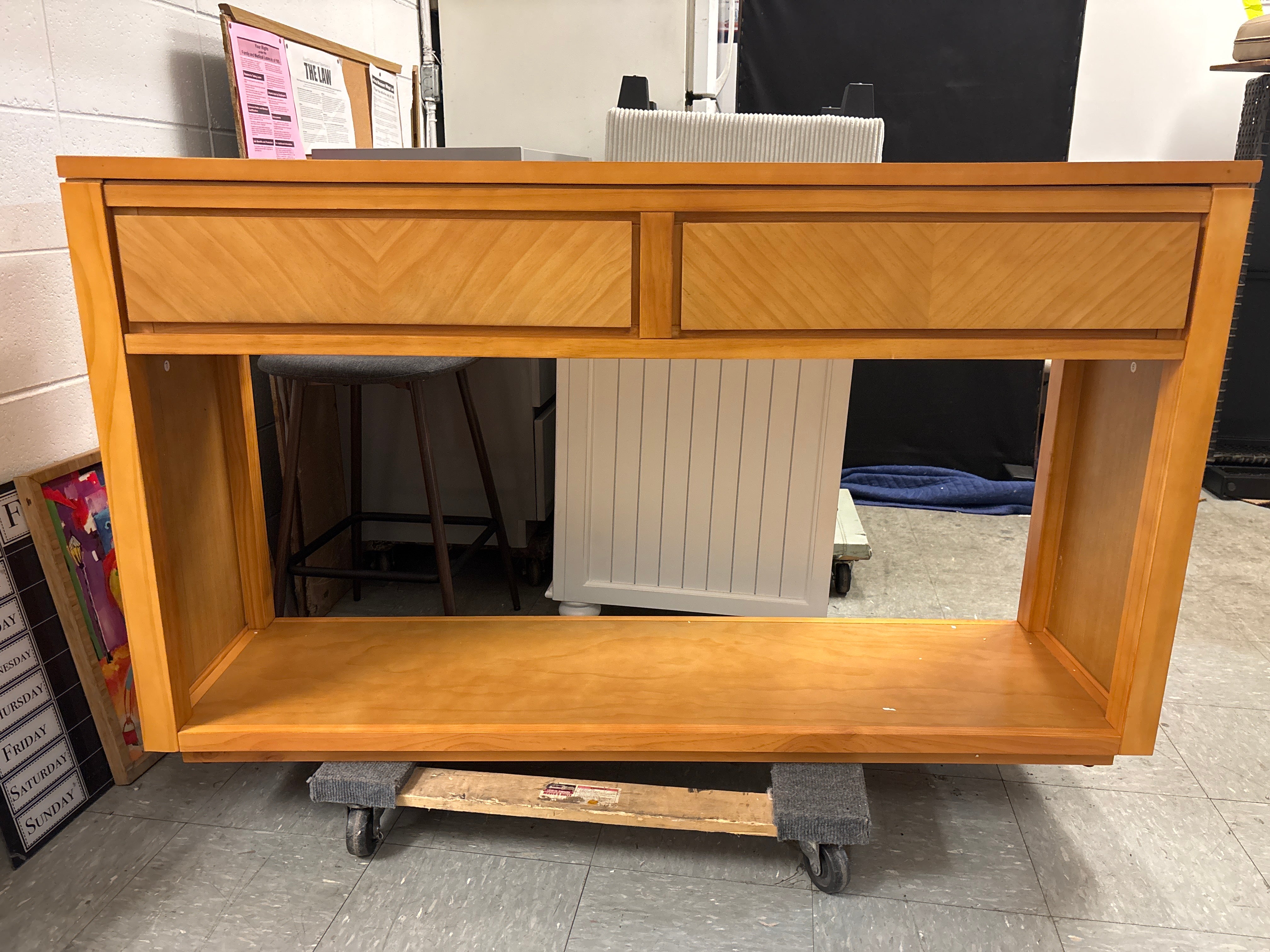 55" Rustic Console Table - Natural SHOWROOM ITEM
