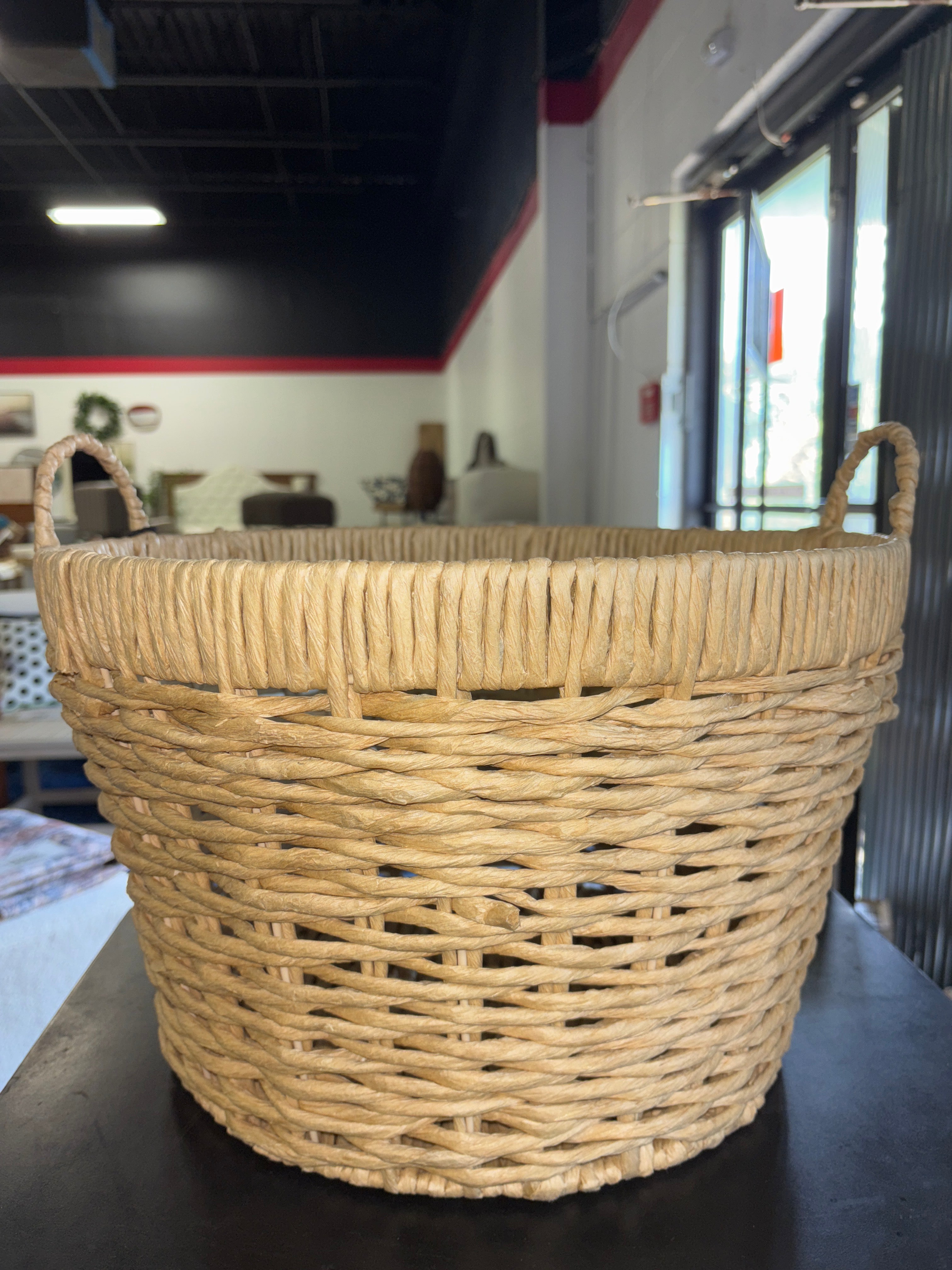 16.5" W x 10.5" H Woven Beverage Basket SHOWROOM ITEM