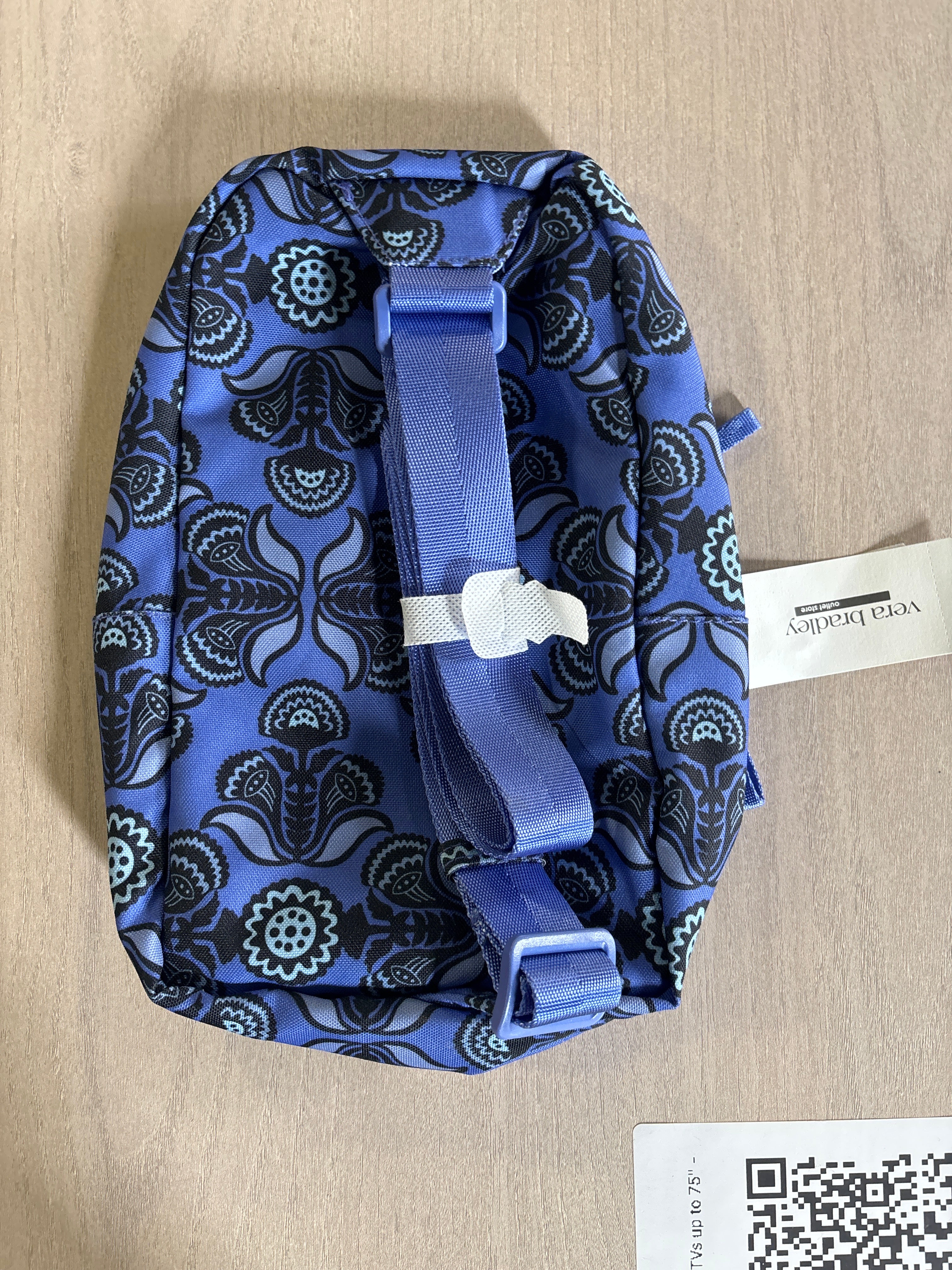Vera Bradley Outlet Lighten Up Essential Sling Backpack - Baja Blue Tile SHOWROOM ITEM