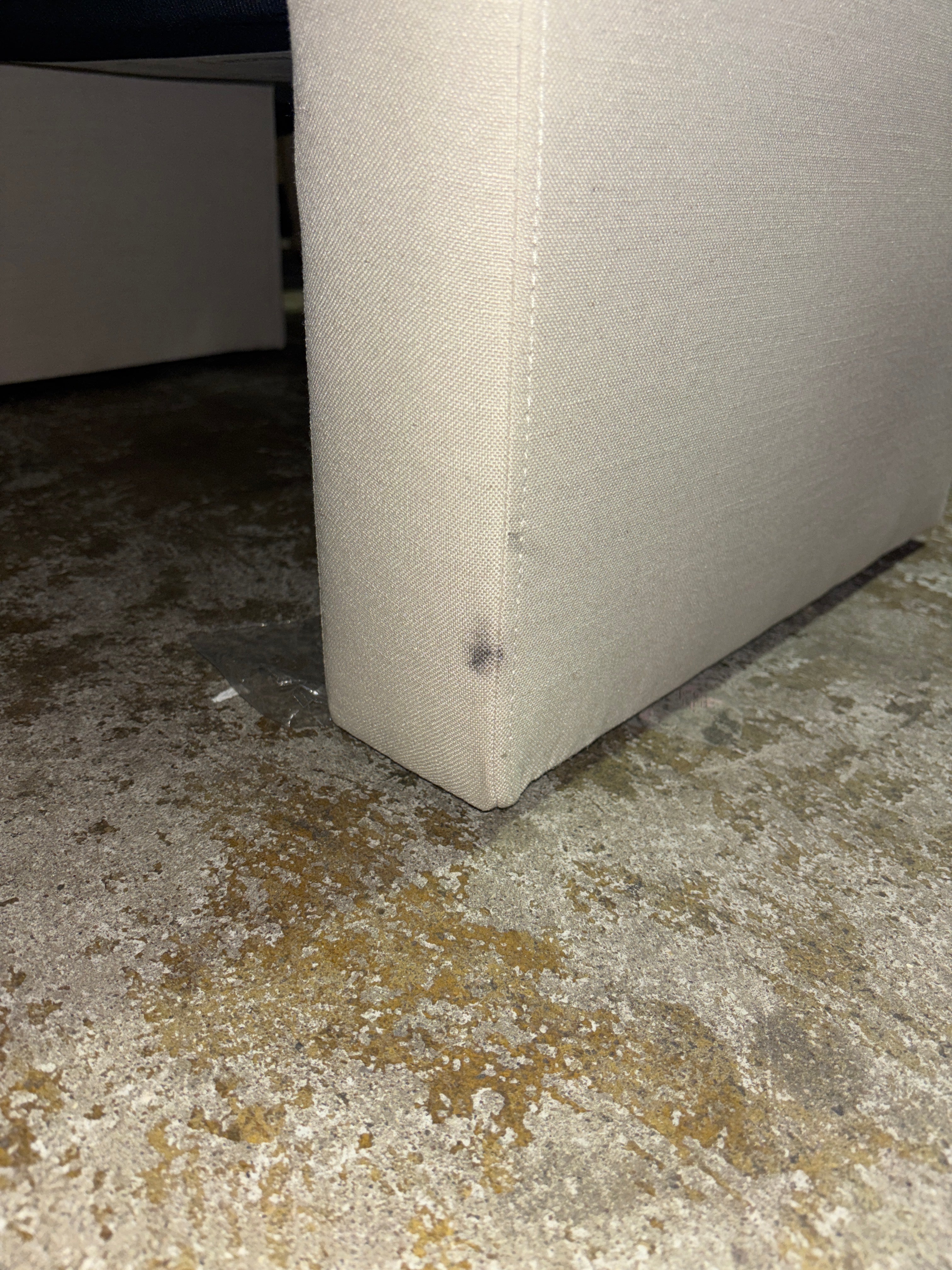 Vernon Ottoman - Linen SHOWROOM ITEM