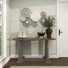Black Metal Plate Wall Decor with Intricate Pattern