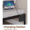 Bed Frame with USB Charging Station, Twin Bed Frame with LED Lights, Platform Bed Frame with Heavy Duty Steel Slats, 14