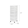 9-Drawers White Rolling Plastic Storage Drawer Cart