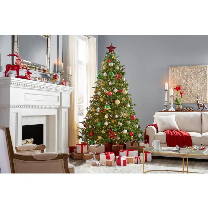 Elegant Grand Fir LED Pre-Lit Artificial Christmas Tree with Timer with 2000 Warm White Lights