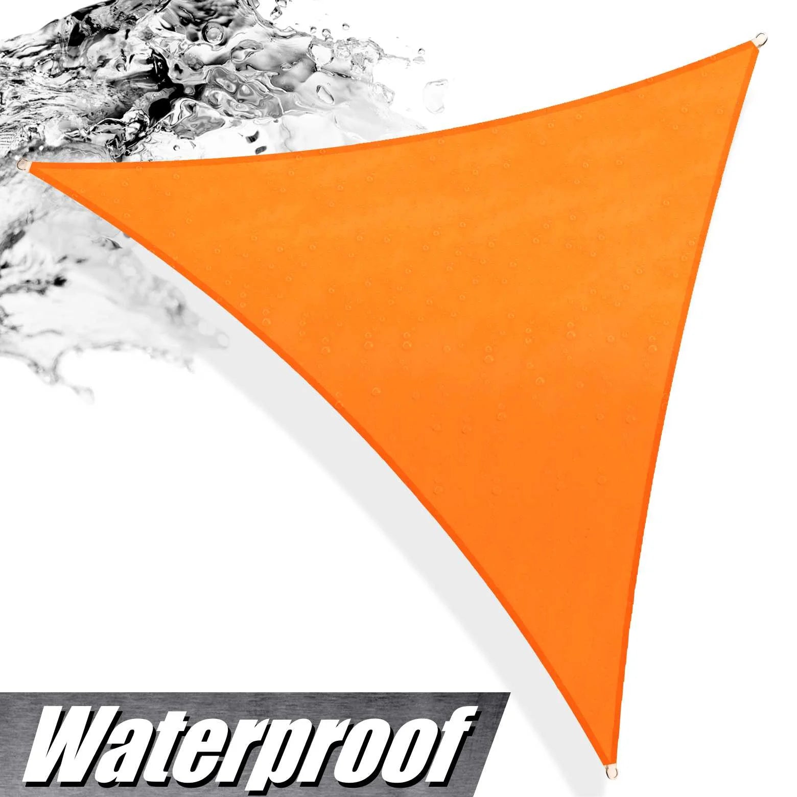 Orange Triangle Waterproof Sun Shade Sail Canopy Awning Shelter