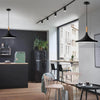 1-Light Black Pendant Ceiling Light Industrial Farmhouse Modern Pendant Light with Metal Shade