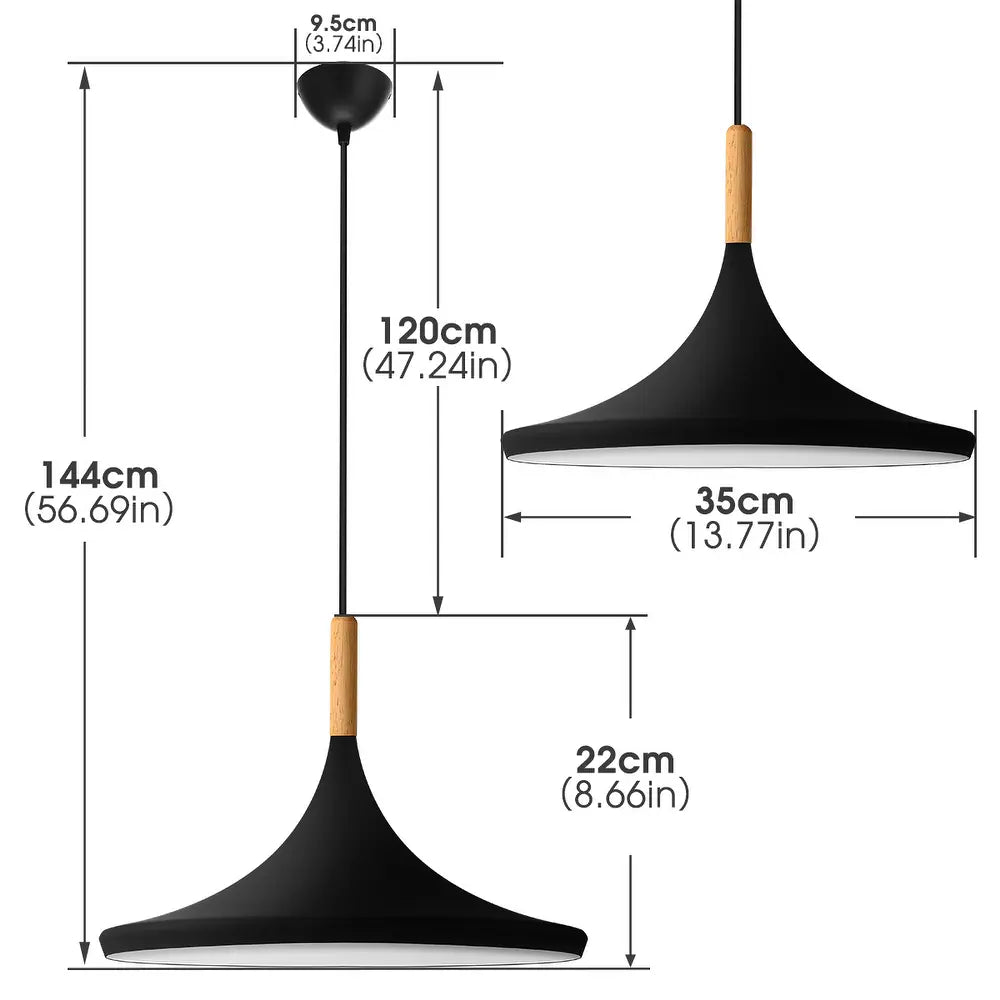 1-Light Black Pendant Ceiling Light Industrial Farmhouse Modern Pendant Light with Metal Shade