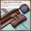 1 Piece Luggage with TSA lock, Expandable Lightweight Suitcase with Spinner Wheels for Travel - 20'' - Blue+Green