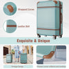 1 Piece Luggage with TSA lock, Expandable Lightweight Suitcase with Spinner Wheels for Travel - 20'' - Blue+Green