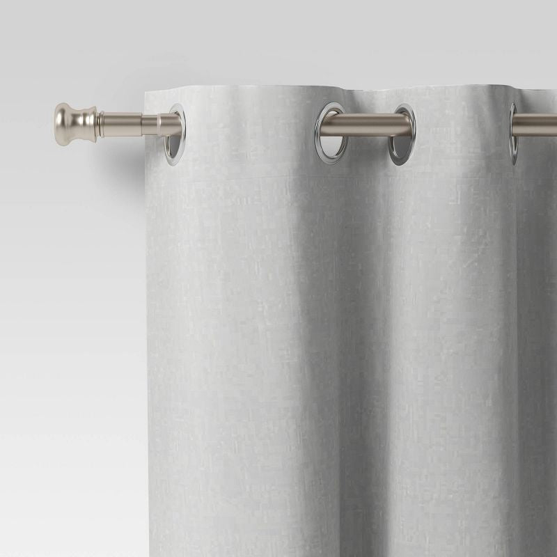 Twist and Shout Easy Install Curtain Rod Brushed Nickel