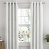 100% Blackout Textured Linen-Blend Grommet Curtain (Set of 2)