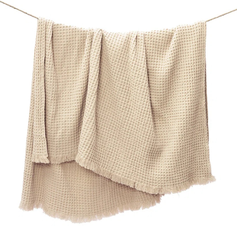 Cotton Waffle Weave Throw Blanket