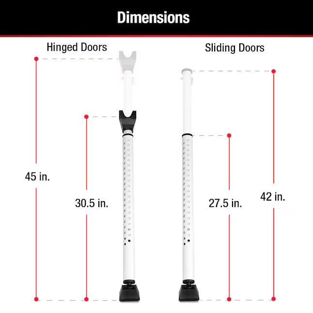 Adjustable Steel Sliding Patio Door Security Bar