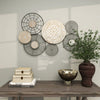 Black Metal Plate Wall Decor with Intricate Pattern