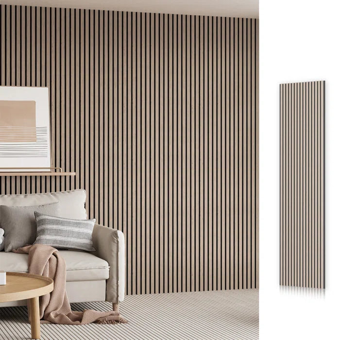 3D Acoustic/Sound proof Wood Slat Wall Panel - Set of 4