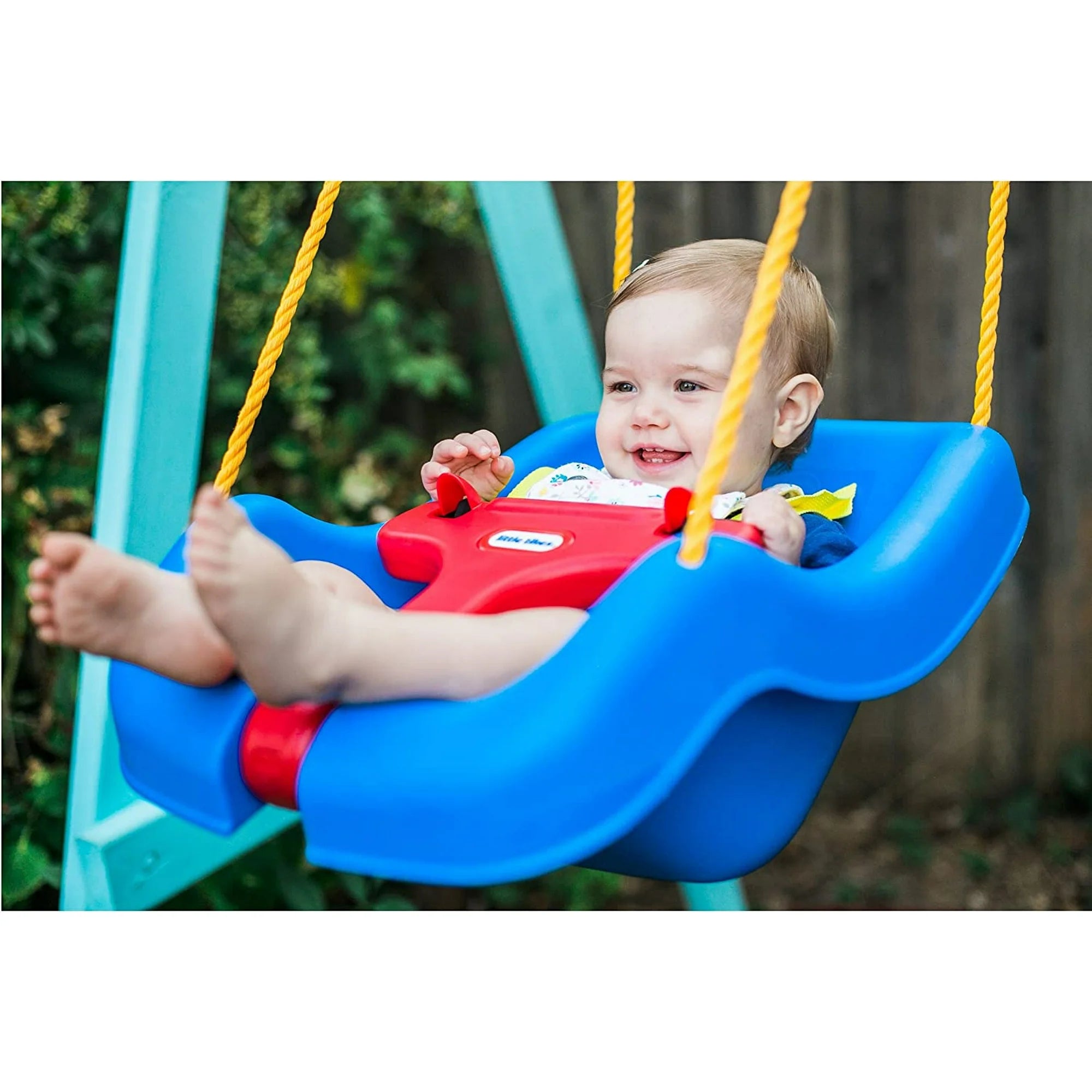 2-in-1 Snug and Secure Swing, High Back Swing, Blue
