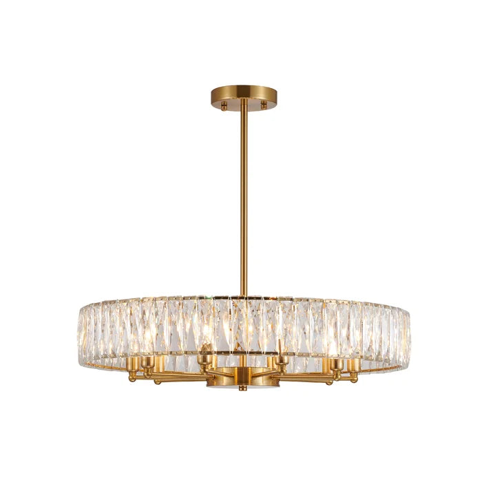 10 - Light Dimmable Drum Chandelier
