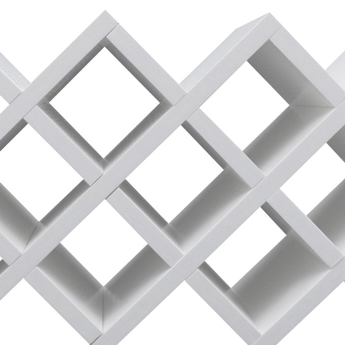 10 Bottle Wall Mounted Wine Bottle Rack in White