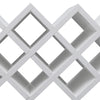 10 Bottle Wall Mounted Wine Bottle Rack in White