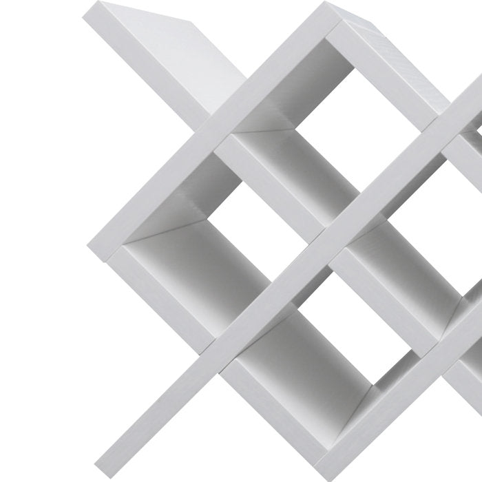 10 Bottle Wall Mounted Wine Bottle Rack in White