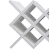 10 Bottle Wall Mounted Wine Bottle Rack in White
