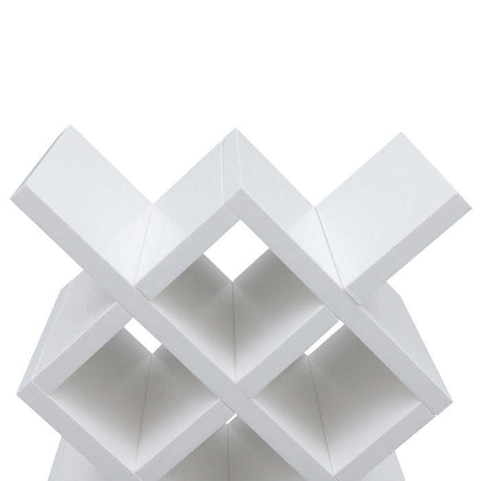 10 Bottle Wall Mounted Wine Bottle Rack in White