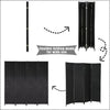 Black Bamboo/Rattan Folding Room Divider