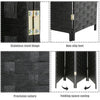 Black Bamboo/Rattan Folding Room Divider