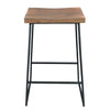 Light Brown Counter Metal Backless Bar Stool