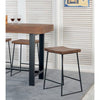 Light Brown Counter Metal Backless Bar Stool