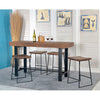 Light Brown Counter Metal Backless Bar Stool