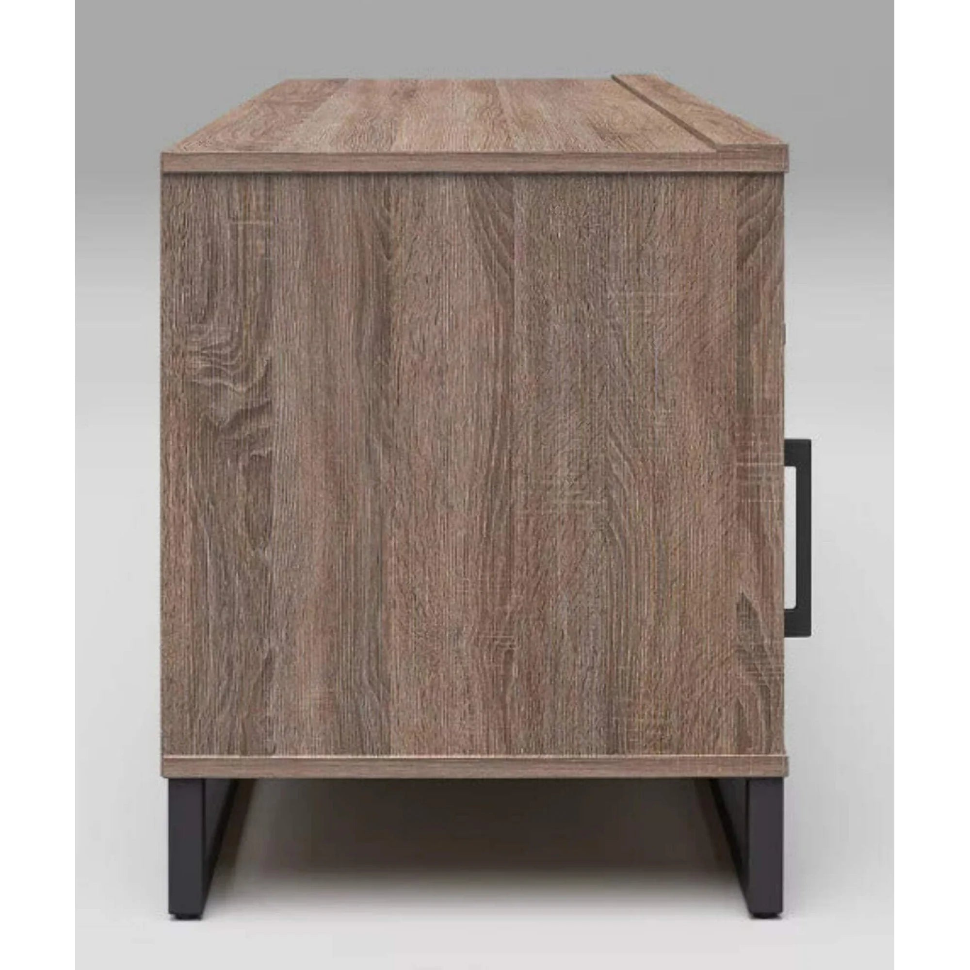 Mixed Material TV Stand - Gray