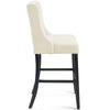 Baronet Tufted Button Upholstered Fabric Bar Stool in Beige (1)