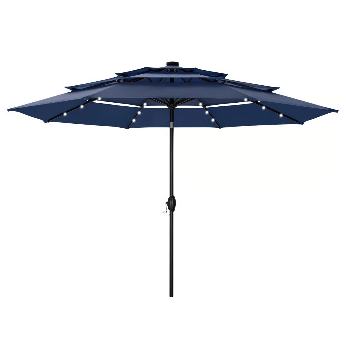 Lighted Umbrella With Crank